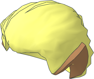 Minifig Hair Swept Back with Medium Nougat Pointed Ears Pattern