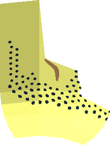 ~Minifig Head with Beard Stubble and Cheek Line Half Pattern