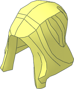 Minifig Hood Long Angular