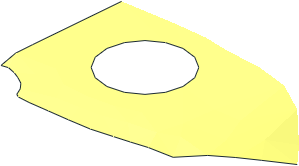 ~Minifig Cape Cloth Asymmetrical with  4 Points Collar Surface  2 (Formed)