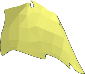 ~Minifig Cape Cloth Asymmetrical with  4 Points Main Surface (Formed)