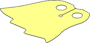 Minifig Cape Cloth Asymmetrical with  4 Points