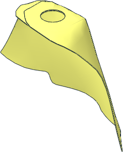 Minifig Cape Cloth Asymmetrical with  4 Points (Formed Left)