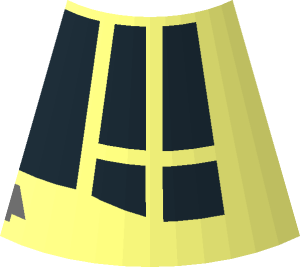 ~Cone  4 x  4 x  2 Hollow No Studs with Black SW Millenium Falcon Cockpit Pattern - Half