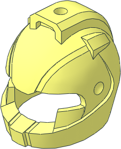 Minifig Helmet Space with Air Intakes and Top Pin Hole