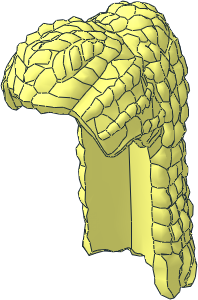 Minifig Hair with Long Knotted Braids