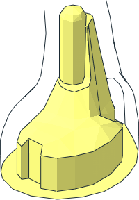 ~Figure Friends Foot Underside for Legs with Thin Hinge