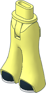 Figure Friends Hips and Legs with Bell-Bottoms Pants with Black Shoes with White Soles Pattern Figure Friends Hips and Legs with Bell-Bottoms Pants with Black Shoes with White Soles Pattern