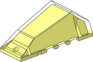 ~Windscreen  6 x  4 x  1.667 Wedge Angled without Patternable Surfaces