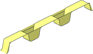 ~Windscreen  6 x  4 x  1.667 Wedge Angled - Rounded Stud Cutouts