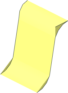 ~Windscreen 6 x 4 x 1.667 Wedge Angled - Rounded Stud Cutout - Half ~Windscreen 6 x 4 x 1.667 Wedge Angled - Rounded Stud Cutout - Half