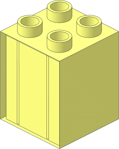 ~Duplo Brick  2 x  2  x 2 without Front