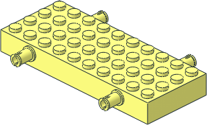Brick  4 x 10 with 4 Pins