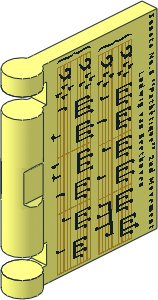 Minifig Book Cover with Beethoven Music Sheet Pattern