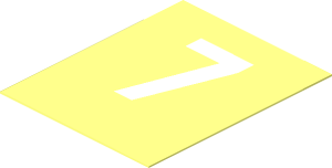 Sticker 1.6 x 1.3 with White "7"