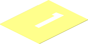 Sticker 1.6 x 1.3 with White "1"