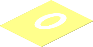 Sticker 1.6 x 1.3 with White "0"