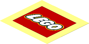 Sticker  3.4 x  3.8 with Lego Logo (1973-1998)