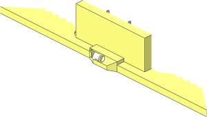 ~Train Base  6 x 30 with IR Receivers and Battery Compartment - Half