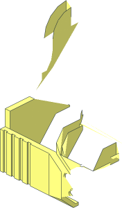 ~Train Base  6 x 30 with IR Receivers and Battery Compartment - PCB Cover -Quarter