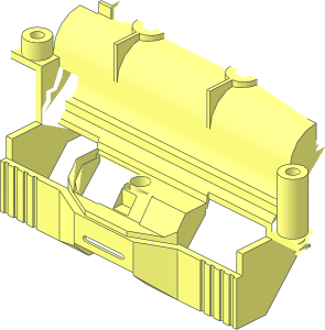 ~Train Base  6 x 30 with IR Receivers and Battery Compartment - PCB Cover Half