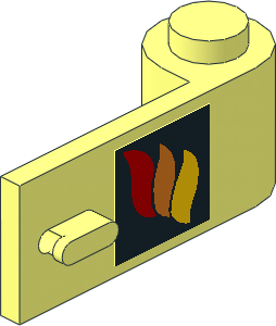 Door 1 x 3 x 1 Right with Fire Logo Sticker Door 1 x 3 x 1 Right with Fire Logo Sticker