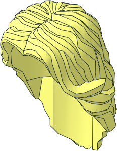 Minifig Hair Mid-Length Wavy with Centre Part