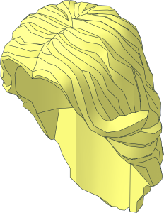 Minifig Hair Mid-Length Wavy with Centre Part