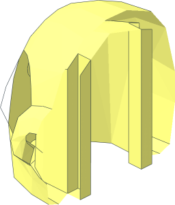 ~Minifig Head Jake the Dog - Half