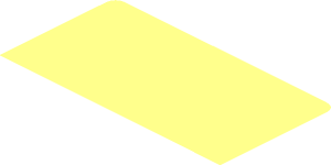 ~Sticker  1.8 x  4.0 with Black Trapezoid on White Background Right - First Face