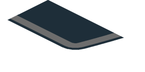 ~Sticker  1.8 x  4.0 with Black Trapezoid on White Background Right - Fourth Face
