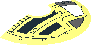 ~Dish  8 x  8 Inverted Solid Studs with SW TIE Interceptor Hatch Pattern Half