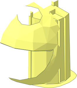 ~Minifig Head Sesame Street Cookie Monster Half