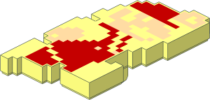 Tile  2 x  4 Mario with One Bottom Stud with Running Mario Pattern