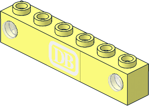 Electric Light Prism 1 x 6 Holder with White German Railways Logo Sticker (Complete) Electric Light Prism 1 x 6 Holder with White German Railways Logo Sticker (Complete)