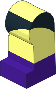 Minifig Leg Left with Dark Purple Boot and Black Leotard Pattern