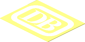 =Sticker  1.2 x  1.6 with White German Railways Logo