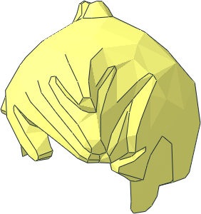 ~Minifig Hair Swept Forward with Ears - Hair