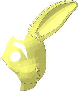 ~Minifig Head Winnie The Pooh Rabbit Upper Half