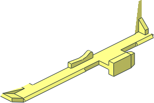 ~Technic Wheel Holder  9 x  3 -  7 x  2 Section with Wheel Cutout - Half