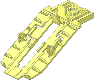 Technic Wheel Holder  9 x  3 (Open and Bent Downwards 30°)