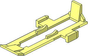 ~Technic Wheel Holder  9 x  3 -  7 x  2 Section with Wheel Cutout
