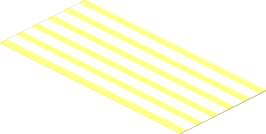 =Sticker  1.6 x  3.5 with White/Clear Stripes