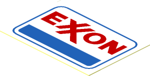 =Sticker  1.1 x  1.6 with Exxon Logo