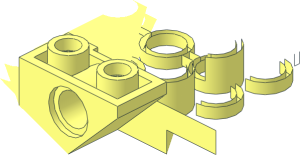~Slope Brick 45  6 x  8 Double Inverted with  1 x  6 Extension and  4 Holes - Quarter