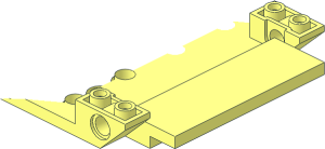~Slope Brick 45  6 x  8 Double Inverted with  1 x  6 Extension and  4 Holes - Half