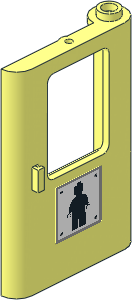 Train Door 1 x 4 x 5 Right with Black Minifig Silhouette Sticker Train Door 1 x 4 x 5 Right with Black Minifig Silhouette Sticker