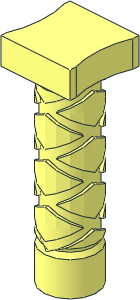 ~Minifig Sword Katana Type 3 (Square Guard with Smooth Endcap) - Grip and Guard