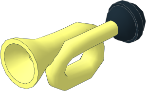 Minifig Horn with Black Bulb Pattern