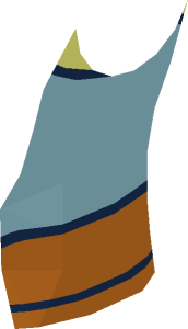 ~Figure Friends Woman Torso with Metallic Light Blue Halter Top with Dark Blue Trim and Orange Belt Side Pattern